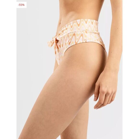 New! Quiksilver Classic Hi Waist Tie Front Recycled Bikini Bottom, S - Picture 3 of 15